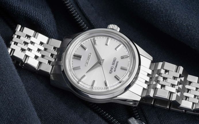 Seiko King Seiko SPB279J1 KSK Silver Sunray Dial Stainless Steel Strap