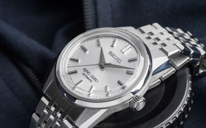 Seiko King Seiko SPB279J1 KSK Silver Sunray Dial Stainless Steel Strap