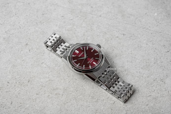Seiko King Seiko SPB287J1 KSK Red Dial Stainless Steel Strap