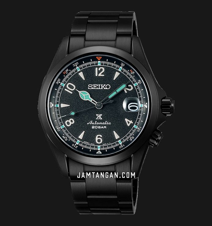Seiko Prospex SPB337J1 Alpinist The Black Series Night Vision Stainless Steel Strap Limited Edition