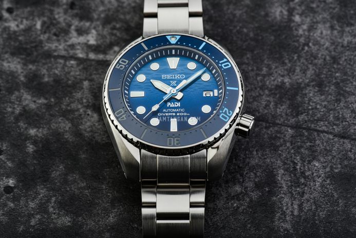 Seiko Prospex SPB375J1 King Sumo PADI Great Blue Dial Stainless Steel Strap Special Edition