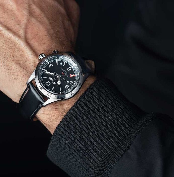 Seiko Prospex SPB379 SPB379J1 Alpinist GMT Black Dial Black