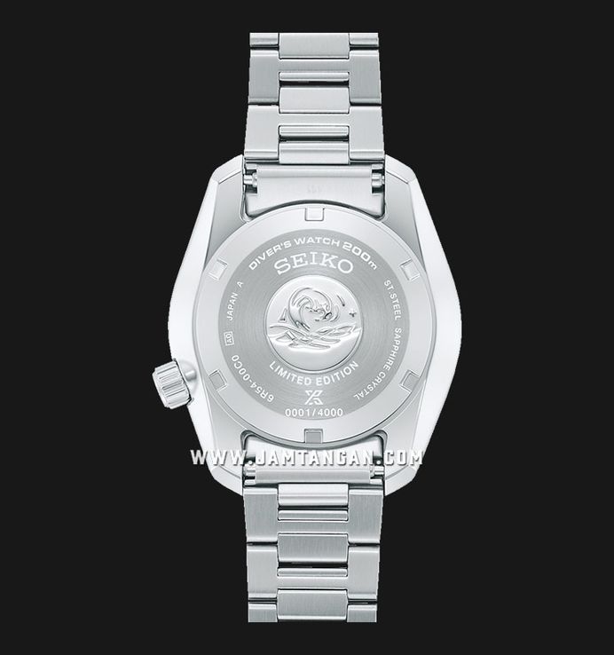 Seiko Prospex SPB383J1 Baby Marinemaster GMT Save the Ocean Black Dial Stainless Steel Strap