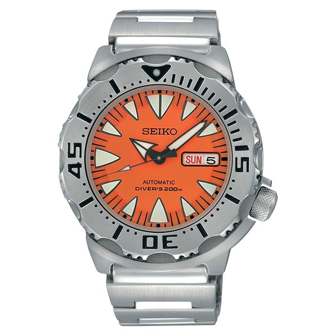 Price Seiko Monster Watches Seiko SRP309K1 Orange Monster Diver 200M