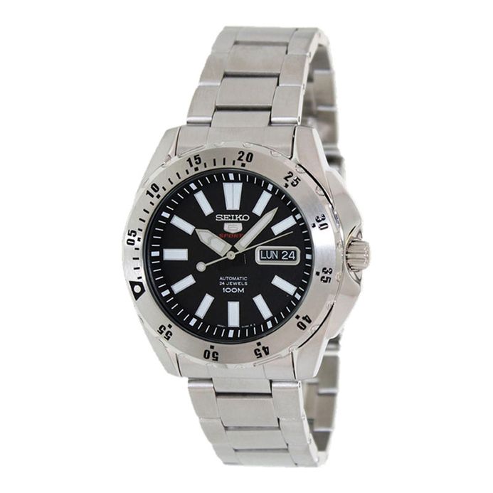 Seiko Sports SRP357 SRP357K1 Automatic Black Dial Stainless
