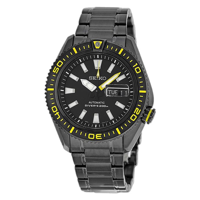 Seiko Automatic SRP499 SRP499K1 Men Divers 200M Black Dial Black