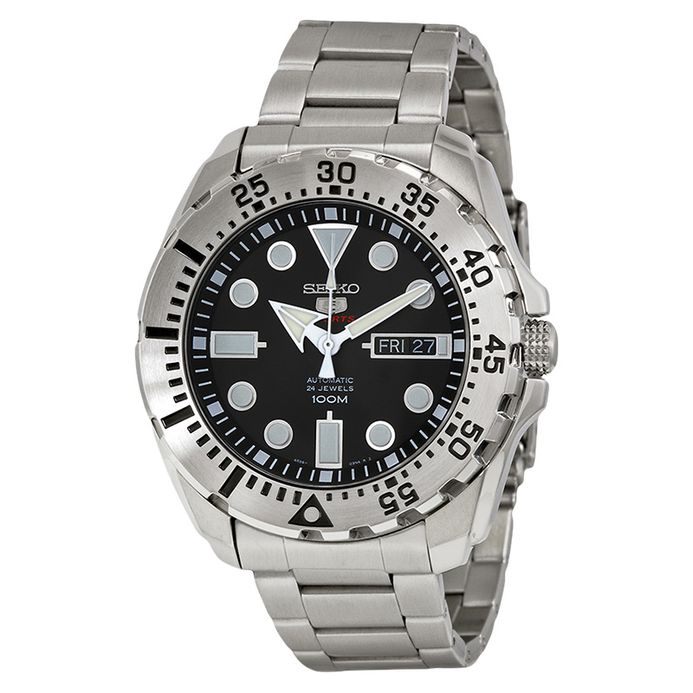Seiko 5 Sports SRP599 SRP599K1 Automatic Black Dial Stainless  