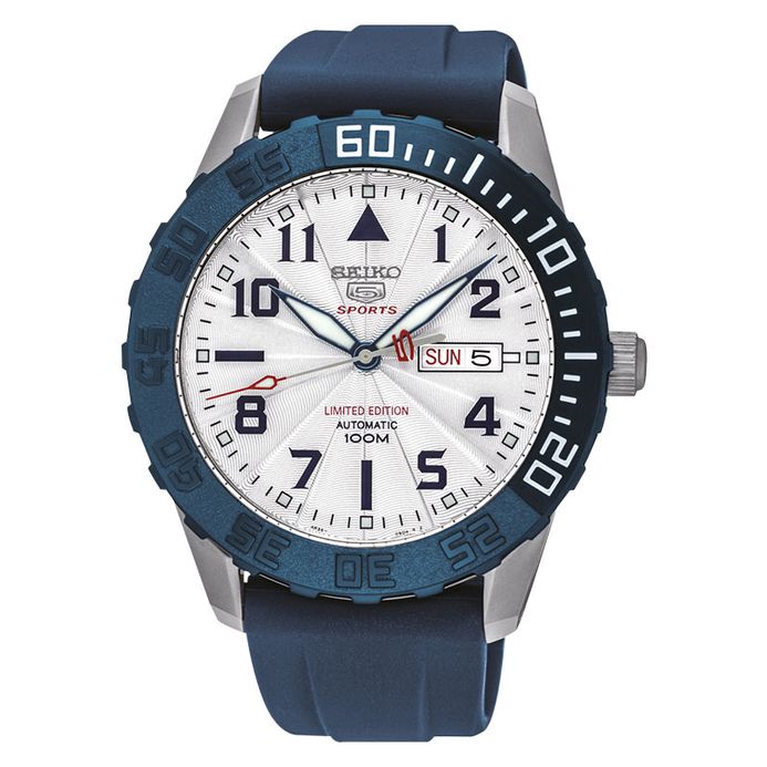 Seiko Sports SRP785K1 Automatic White Dial Blue Rubber Strap Limited  Edition