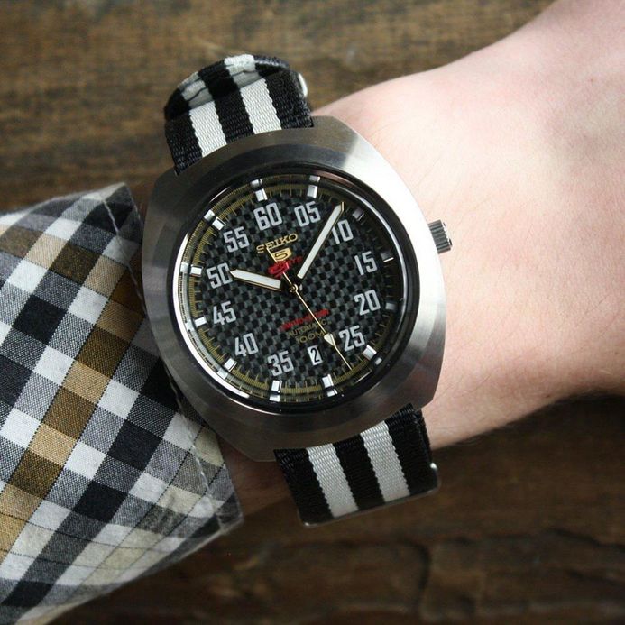 Seiko Sports SRPA93 SRPA93K1 Automatic Black Dial Dual Tone