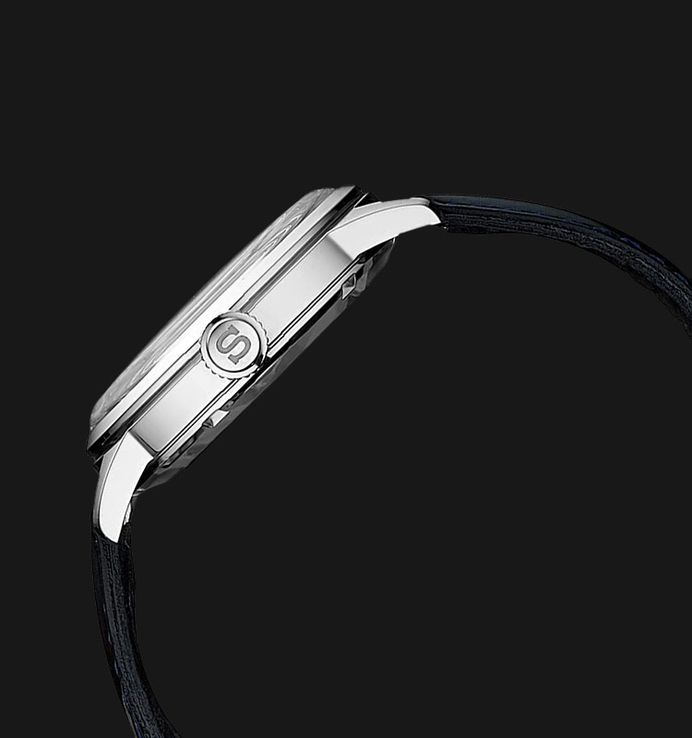 Seiko Presage SRPB43J1 Cocktail Time Skydiving Light Blue Texture Dial Black Leather Strap