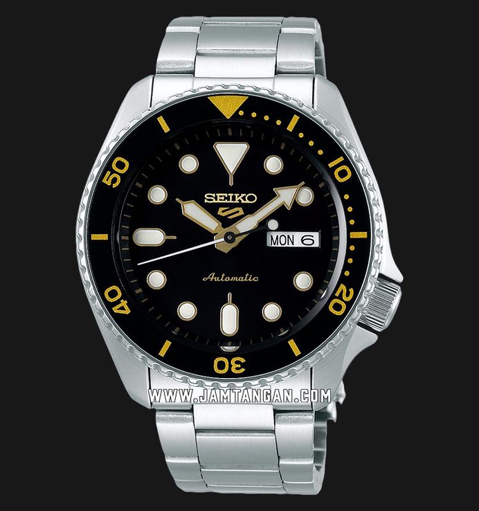 Seiko 5 Sports SRPD57K1 5KX SKX Sports Style Automatic Black Dial Stainless Steel Strap