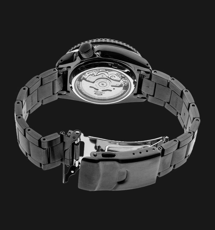 Seiko 5 Sports SRPD65K1 5KX SKX Sports Style Automatic Black Dial Gunmetal Stainless Steel Strap