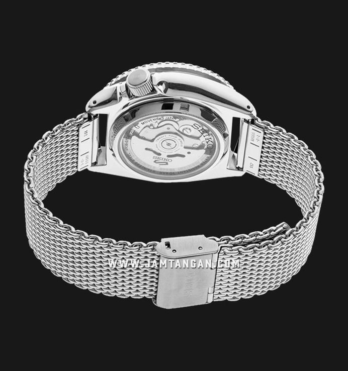 Seiko 5 Sports SRPD67K1 5KX SKX Sports Style Automatic Beige Dial Mesh Strap