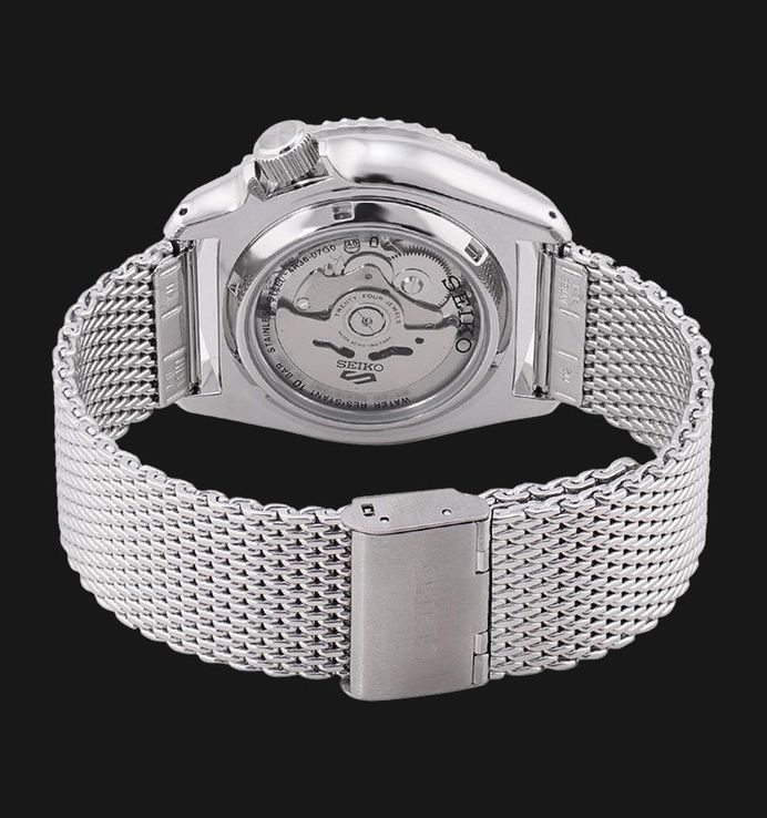 Seiko 5 Sports SRPD69K1 5KX SKX Sports Style Automatic Red Dial Mesh Strap