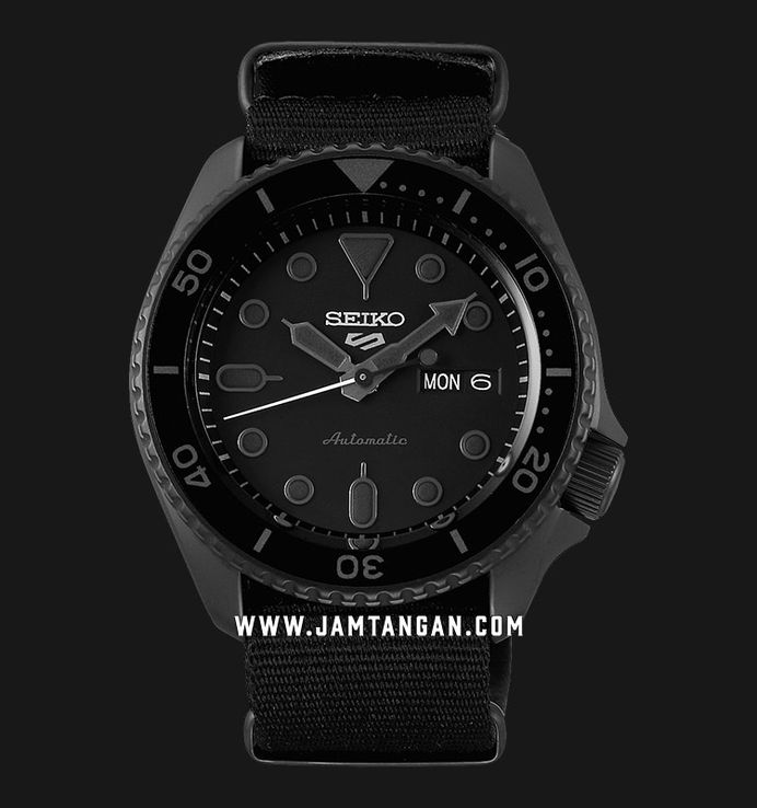 Seiko 5 Sports SRPD79K1 5KX SKX Sports Style Automatic Black Dial Black Nylon Strap