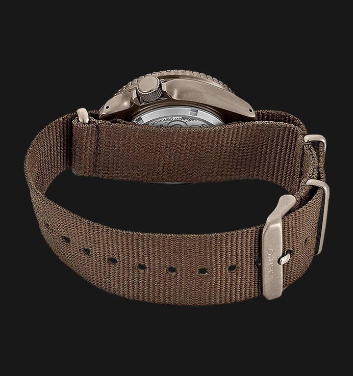 Seiko 5 Sports SRPD85K1 5KX Chocolate SKX Sports Style Automatic Brown Dial Brown Nylon Strap