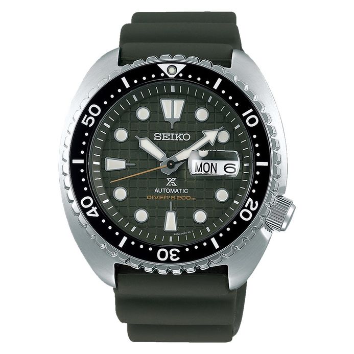 Seiko Prospex SRPE05K1 King Turtle Automatic Green Dial Green Rubber Strap
