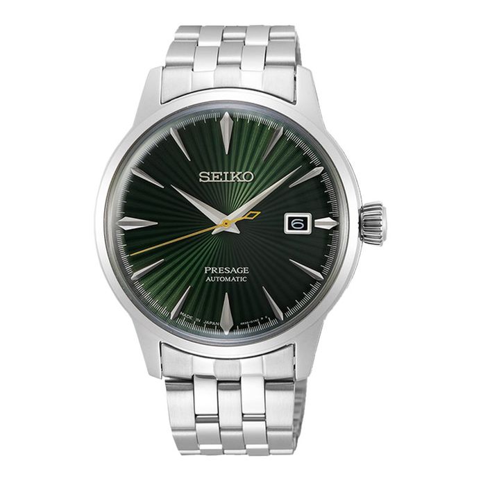 Seiko Presage SRPE15J1 Cocktail Time Mockingbird Automatic Green Dial  Stainless Steel Strap