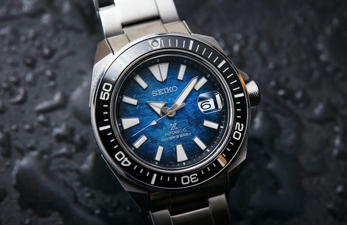 Seiko Prospex SRPE33K1 King Samurai Manta Ray Save The Ocean Stainless Steel Special Edition
