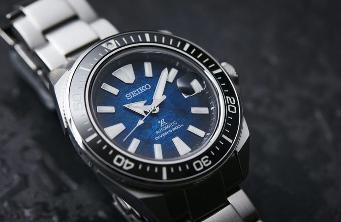 Seiko Prospex SRPE33K1 King Samurai Manta Ray Save The Ocean Stainless Steel Special Edition