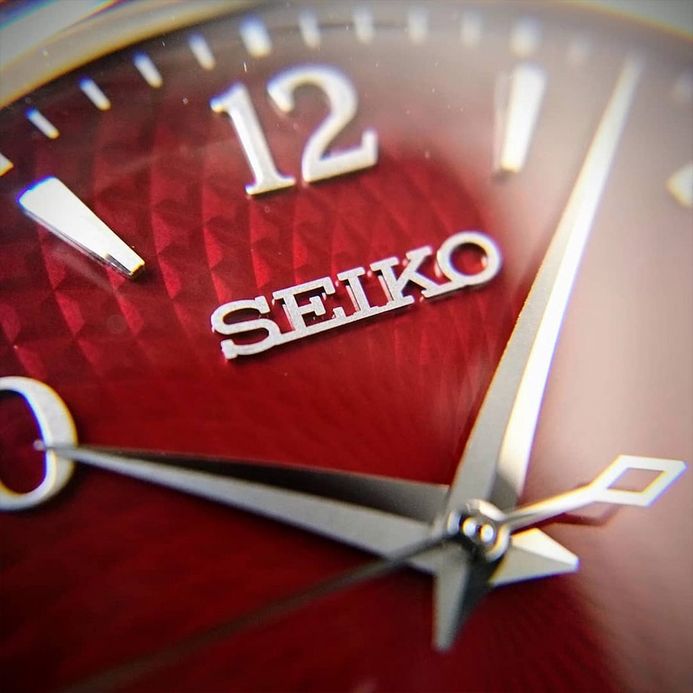 Seiko Presage SRPE41J1 Cocktail Negroni Red Dial Dark Red-Brown Leather Strap