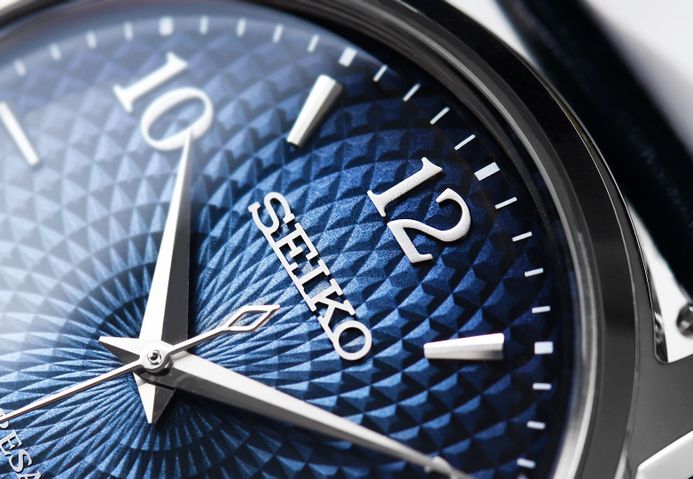 Seiko Presage SRPE43J1 Cocktail Old Clock Blue Dial Dark Blue Leather Strap