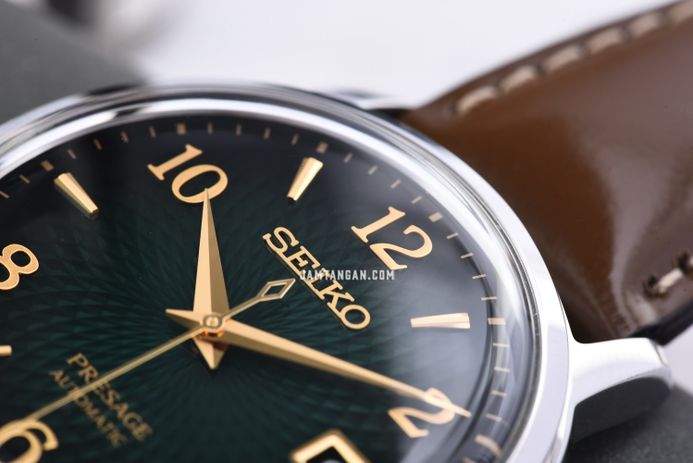 Seiko Presage SRPE45J1 Cocktail Mojito Green Dial Brown Leather Strap