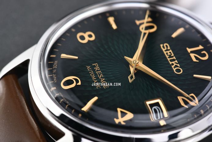 Seiko Presage SRPE45J1 Cocktail Mojito Green Dial Brown Leather Strap