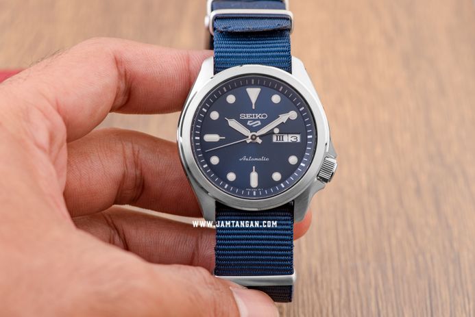 Seiko 5 Sports SRPE63K1 Sports Style Blue Dial Blue Nylon Strap
