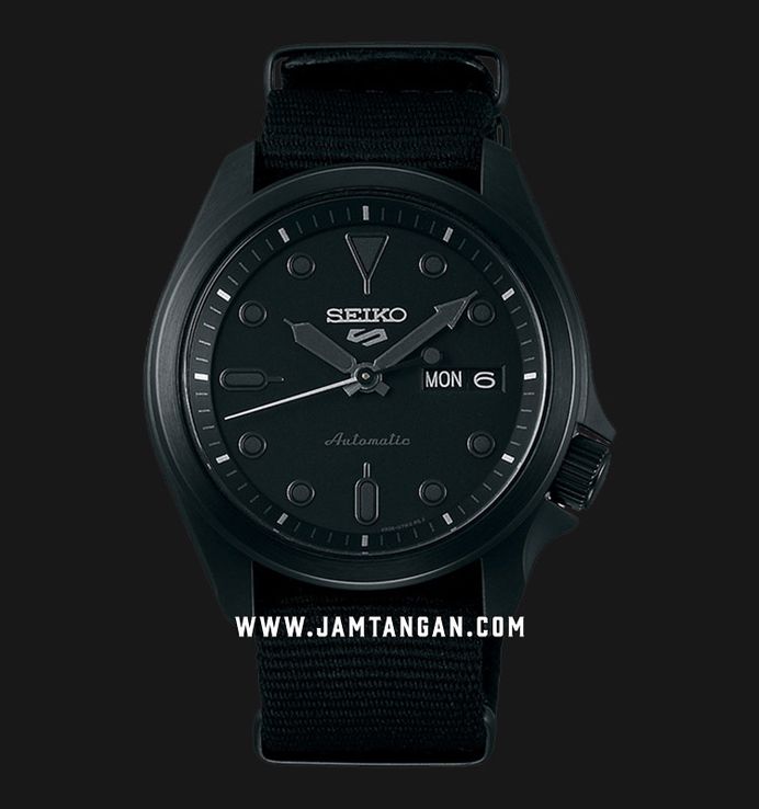 Seiko 5 Sports SRPE69K1 SKX Street Style Black Dial Black Nylon Strap