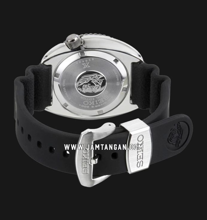Seiko Prospex SRPE93K1 Turtle Automatic Divers 200M Black Dial Black Rubber Strap
