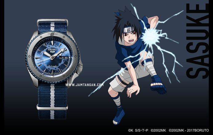 Seiko 5 Sports SRPF69K1 Naruto & Boruto Sasuke Uchiha Model Dual Tone Nylon Strap Limited Edition