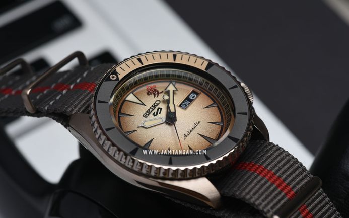 Seiko 5 Sports SRPF71K1 Naruto & Boruto Gaara Model Dual Tone Nylon Strap Limited Edition