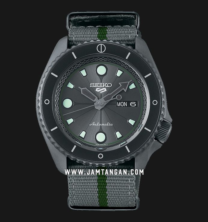 Seiko 5 Sports SRPF75K1 Naruto & Boruto Shikamaru Nara Model Dual Tone Nylon Strap Limited Edition
