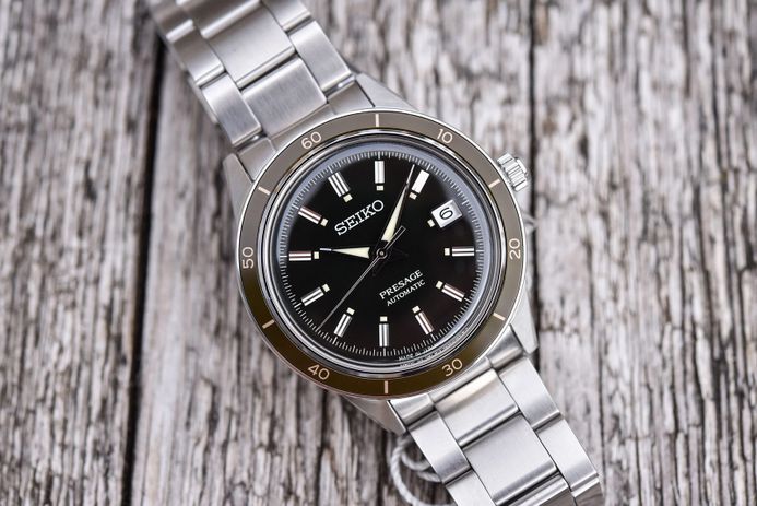 Seiko Presage SRPG07J1 Style60s Automatic Dark Green Dial Stainless Steel Strap