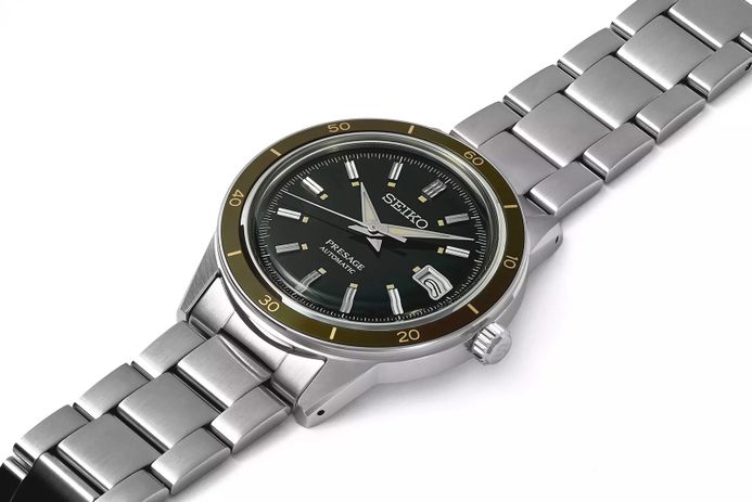 Seiko Presage SRPG07J1 Style60s Automatic Dark Green Dial Stainless Steel Strap