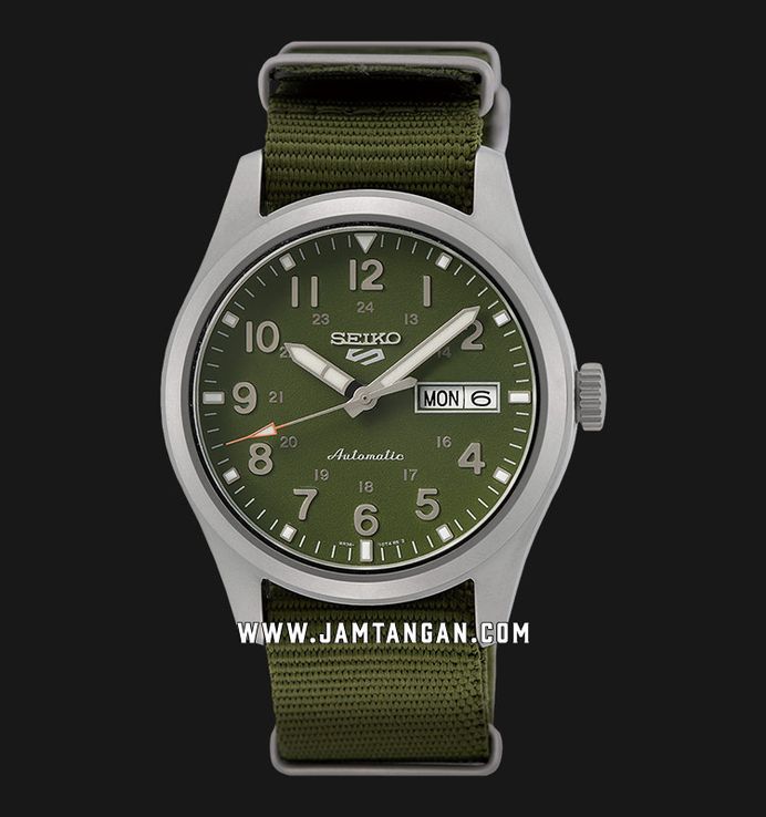 Seiko 5 Sports SRPG33K1 Automatic Field Green Dial Green Nylon Strap