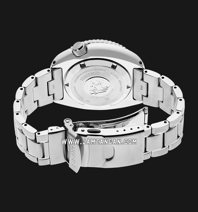 Seiko Prospex SRPJ35K1 Tropical Lagoon Special Edition Turtle Black Dial Stainless Steel Strap