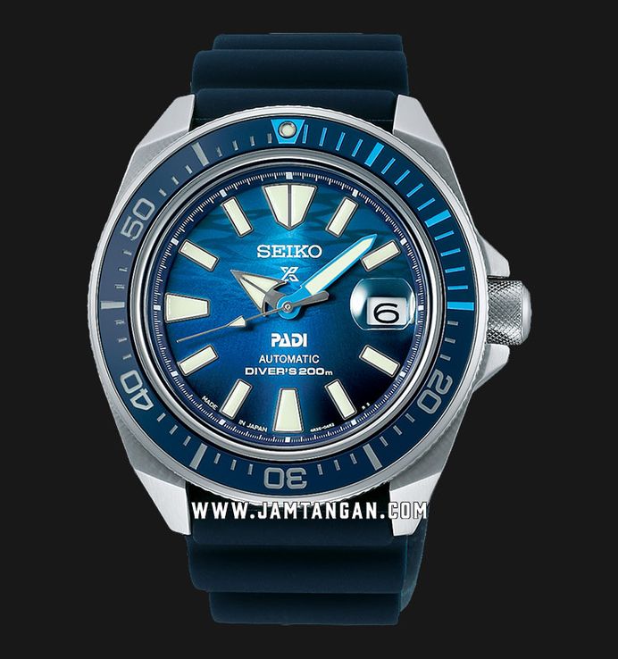 Seiko Prospex SRPJ93K1 King Samurai PADI Great Blue Dial Blue Silicone Strap Special Edition