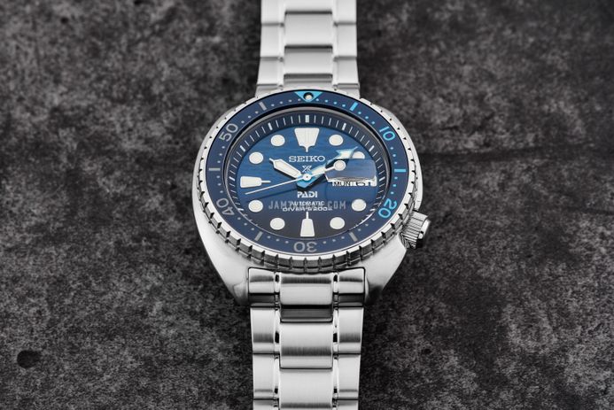 Seiko Prospex SRPK01K1 King Turtle PADI Great Blue Dial Stainless Steel Strap Special Edition