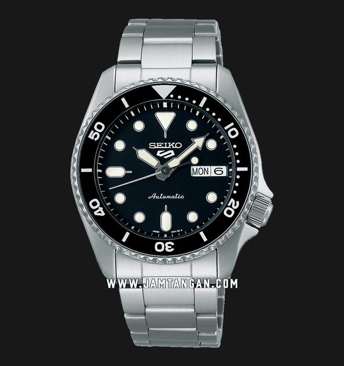 Seiko 5 Sports SRPK29K1 5KX Midi SKX Sports Style Black Dial Stainless Steel Strap
