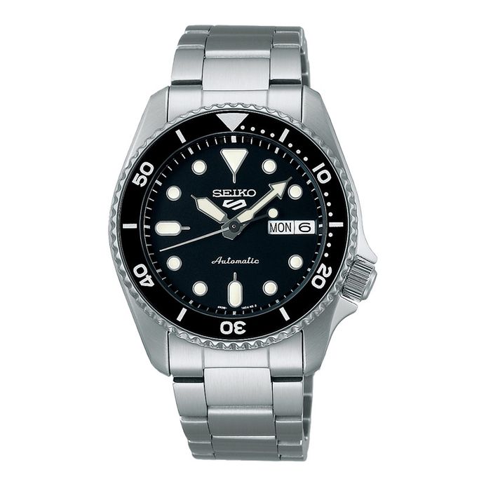 Seiko Sports SRPK29K1 5KX Midi SKX Sports Style Black Dial Stainless  Steel Strap