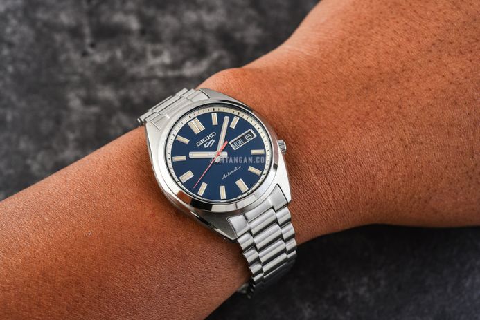Seiko 5 Sports SRPK87K1 SNXS Series Men Blue Dial Stainless Steel Strap