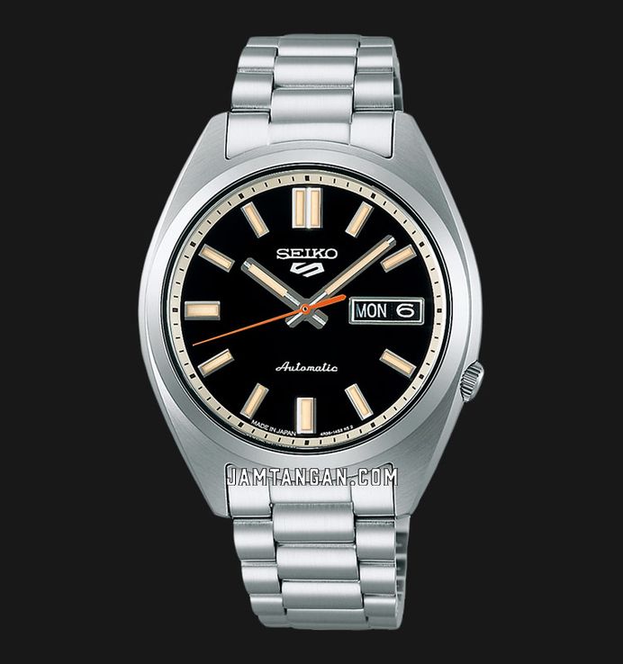 Seiko 5 Sports SRPK89K1 SNXS Series Men Black Dial Stainless Steel Strap