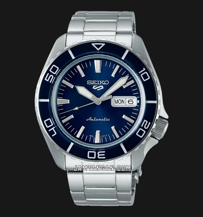 Seiko 5 Sports SRPK97K1 SKX SNZH5 Bluetone Redux Men Stainless Steel Strap