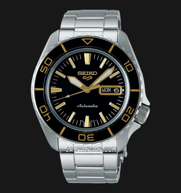 Seiko 5 Sports SRPK99K1 SKX SNZH5 Blacktone Redux Men Stainless Steel Strap