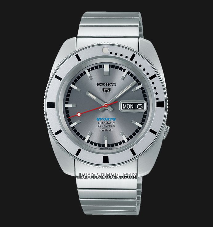Seiko 5 Sports SRPL03K1 Heritage Design Re-creation Grey Dial + Extra Strap Limited Edition