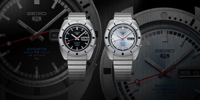 Seiko 5 Sports SRPL03K1 Heritage Design Re-creation Grey Dial + Extra Strap Limited Edition