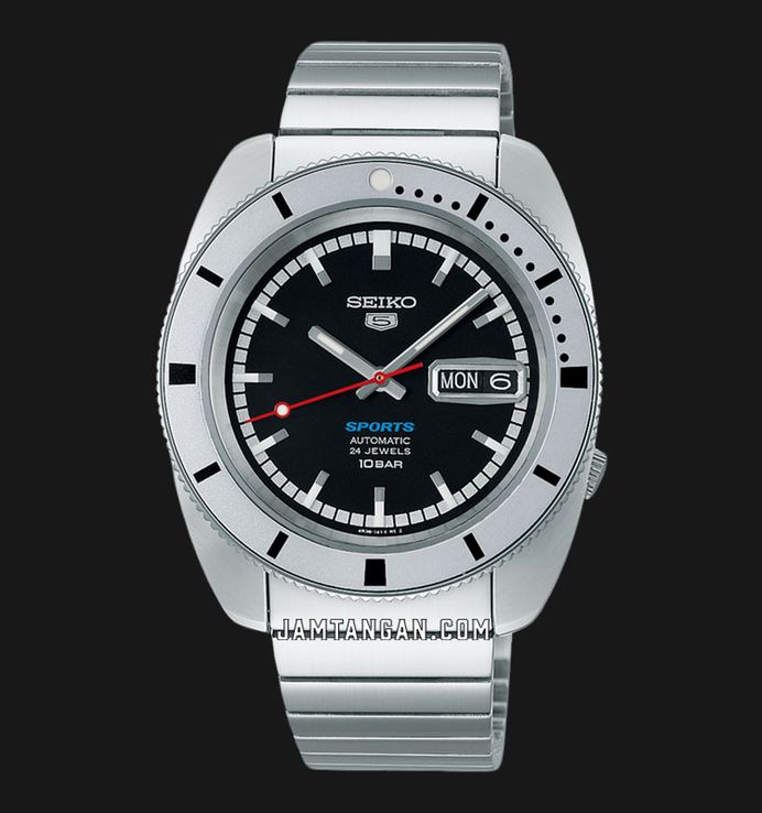 Seiko 5 Sports SRPL05K1 Heritage Design Re-creation Black Dial + Extra Strap Limited Edition
