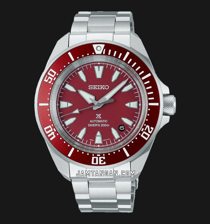 Seiko Prospex SRPL11K1 Diver Samurai Shog-Urai Red Dial Stainless Steel Strap